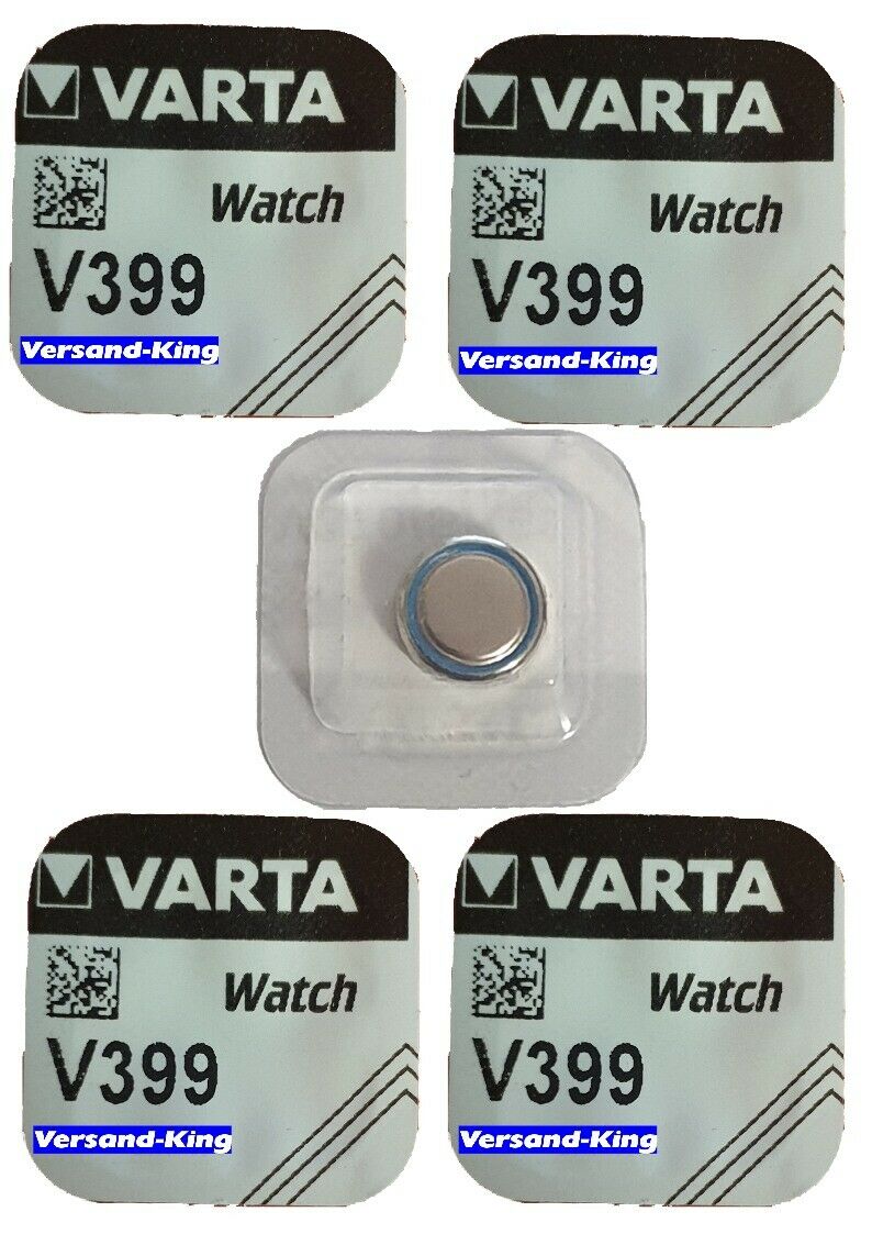 5 x VARTA V399 Knopfzelle 1,5 Volt V 399 Batterie SR 927 Uhrenbatterie AG 7  926