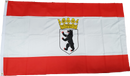 Fahne Flagge Bundesland Berlin Bär Krone 90 x 150 cm mit 2 Ösen für Fahnenmast
