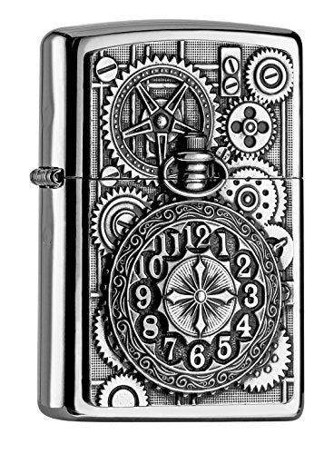 Zippo Pocket Watch-Chrome high polished Feuerzeug, Silber, one size